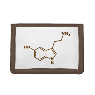 Serotonin Molecular Chemical Formula Tri-fold Wallet