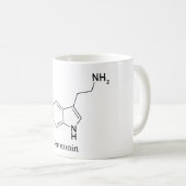 Serotonin Molecule Chemistry Science Coffee Mug (Front Right)