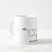 Serotonin Molecule Chemistry Science Coffee Mug (Front Left)