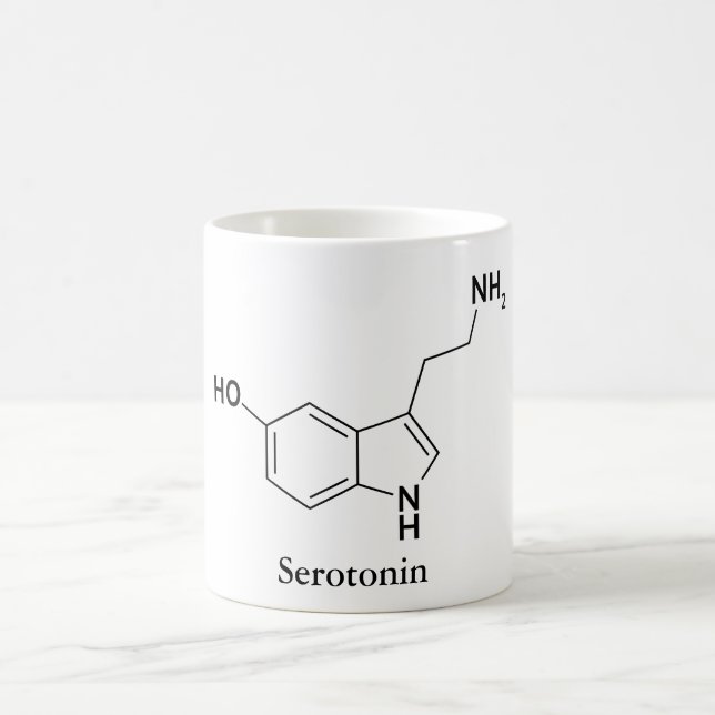 Serotonin Molecule Chemistry Science Coffee Mug (Center)