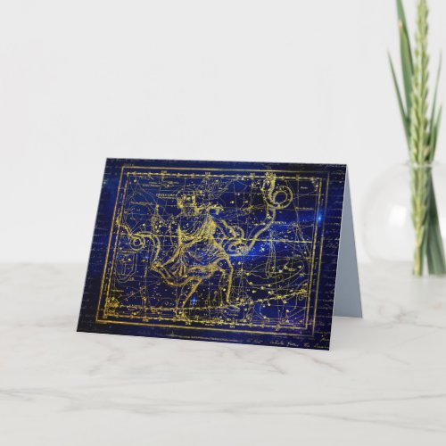 serpens constellation greeting card