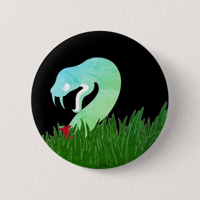 Serpent and apple pin/  button (Front)