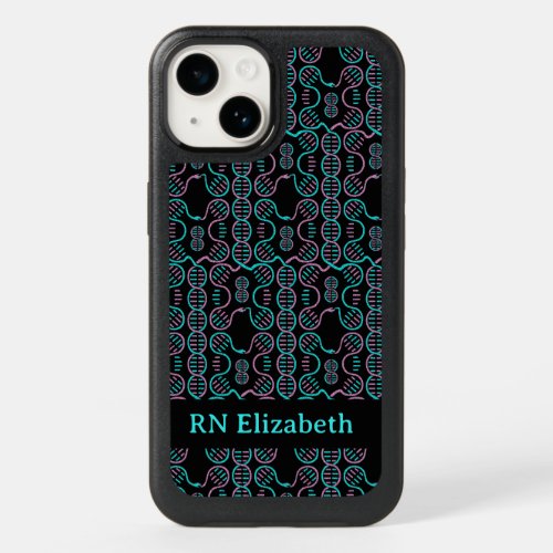 Serpent Chasing Tail Seamless Pattern Nurse Name OtterBox iPhone 14 Case