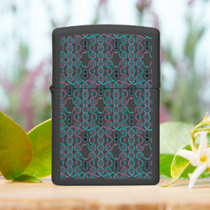 Serpent Chasing Tail Seamless Pattern Zippo Lighter
