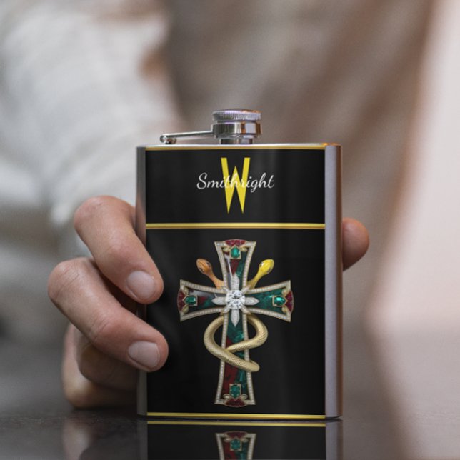 Serpent Dance on Sacred Cross Flask (Creator Uploaded)