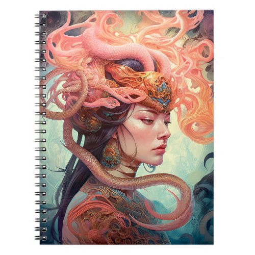 Serpent Hair Lady Fantasy Art Notebook