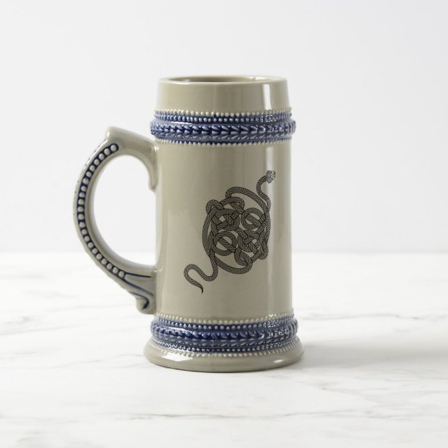 Serpent Knot [black] Beer Stein (Left)