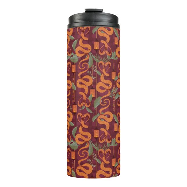 Serpent Luxe Pattern - The White Lotus Thermal Tumbler (Front)