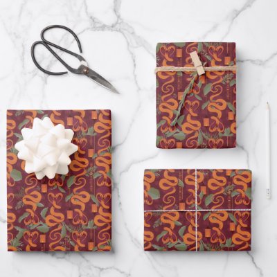 Serpent Luxe Pattern - The White Lotus Wrapping Paper Sheets