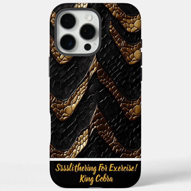 Serpent skin: intricate black and gold Case-Mate iPhone case (Back)