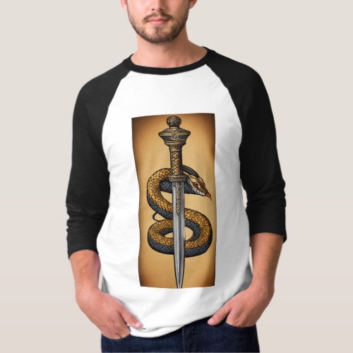 Serpent Style Intriguing Snake_Themed T_Shirt Des