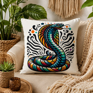 Serpentine Comfort: Cobra-Shaped Pillow for Exotic