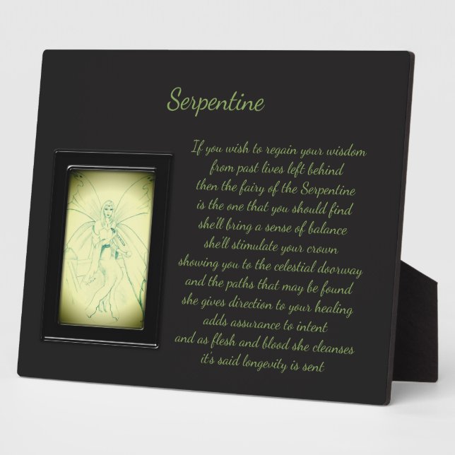 Serpentine Crystal Fairy Plaque (Side)