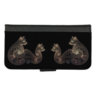 Serpentine fractal cat iPhone 8/7 wallet case