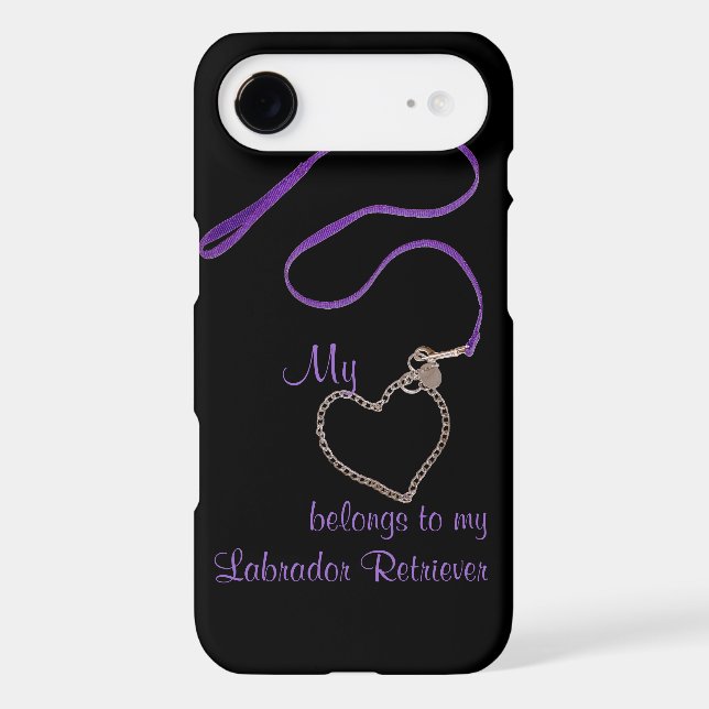 Serpentine Purple Leash & Heart Chain Case-Mate iPhone Case (Back)