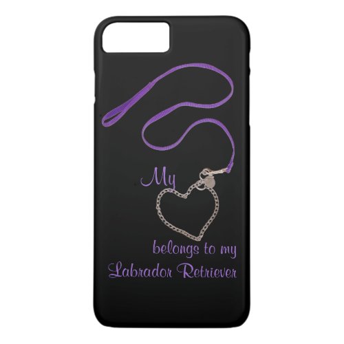 Serpentine Purple Leash  Heart Chain iPhone 8 Plus7 Plus Case