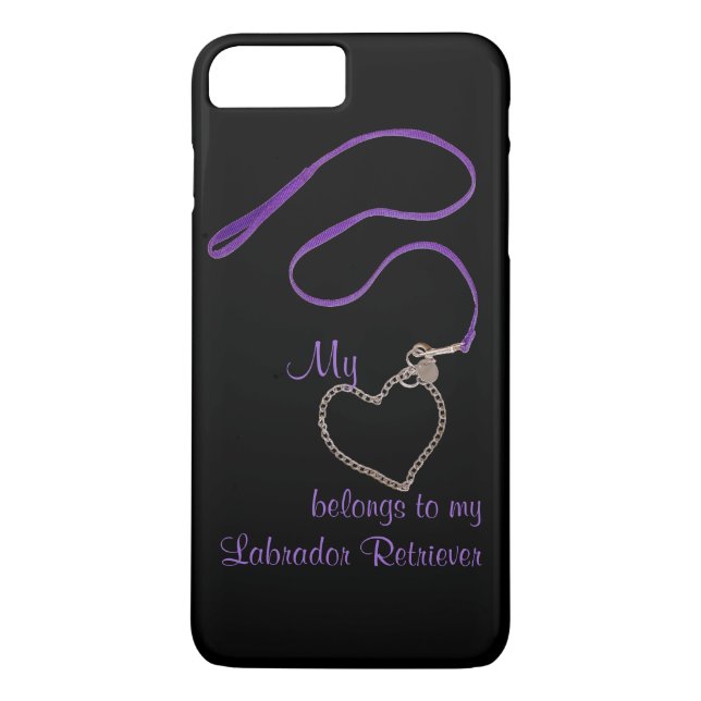 Serpentine Purple Leash & Heart Chain Case-Mate iPhone Case (Back)