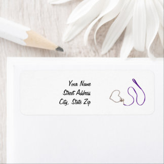 Serpentine Purple Leash Heart Chain Personalized Label