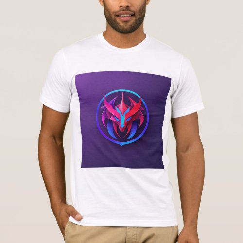 Serpentine Radiance Modern Dragon Logo in Gradien T_Shirt