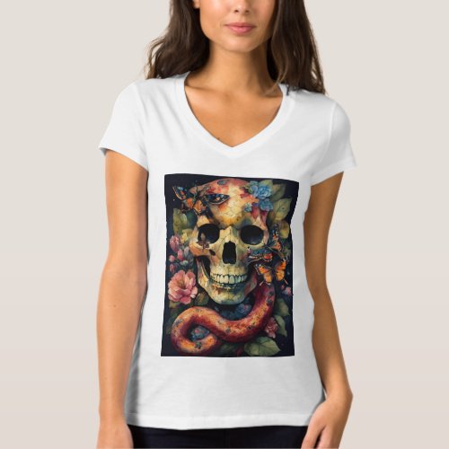 Serpentine Reverie A Watercolor Ode to Life and  T_Shirt