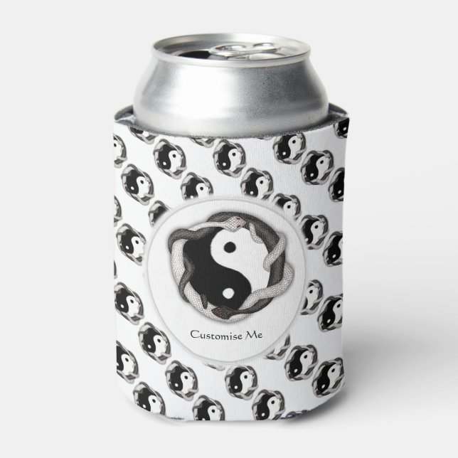 Serpents Dual (Black/White) Can Cooler (Can Front)