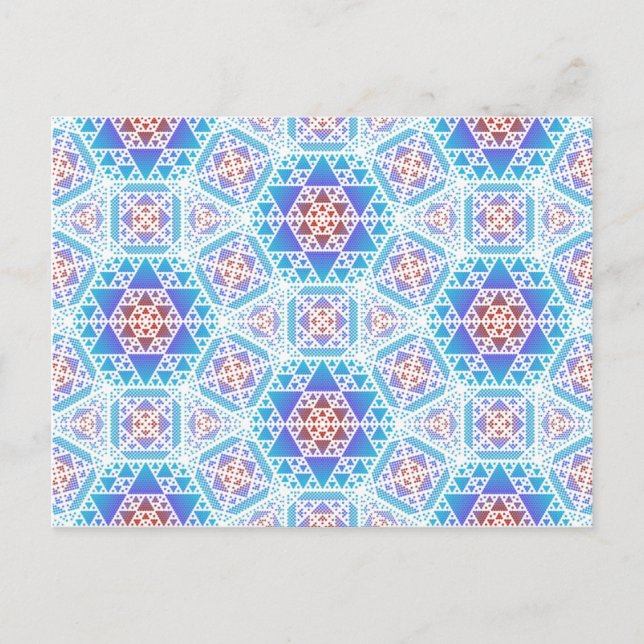 Serpienski Clockwork Lg Any Color Postcard (Front)