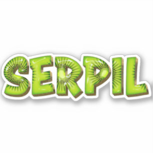 Serpil Name Kiwi Design Decal Sticker