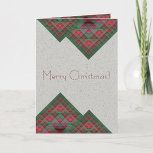 Serpinski's Squares Quilted Christmas Fractal Holiday Card