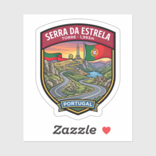 Serra da Estrela Mountain Drive Sticker