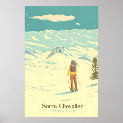 Serre Chevalier Ski Resort Travel Poster