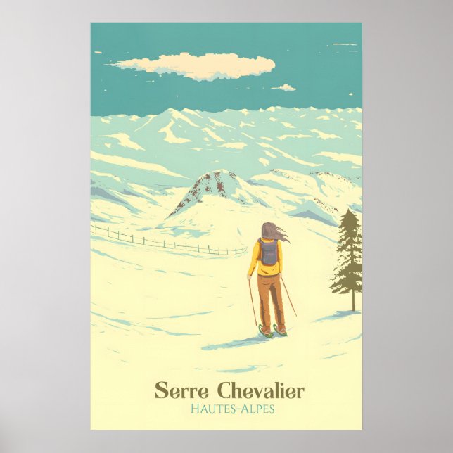Serre Chevalier Ski Resort Travel Poster (Front)