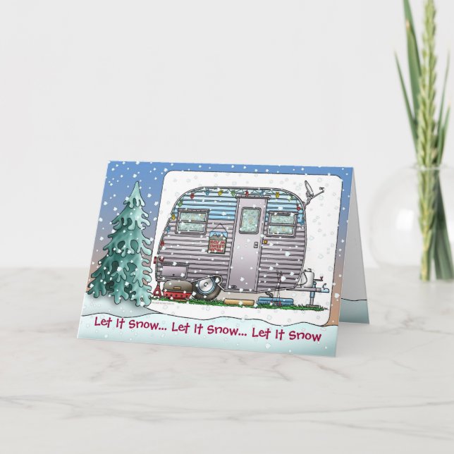 Serro Scotty Camper Trailer Holiday Cards (Front)