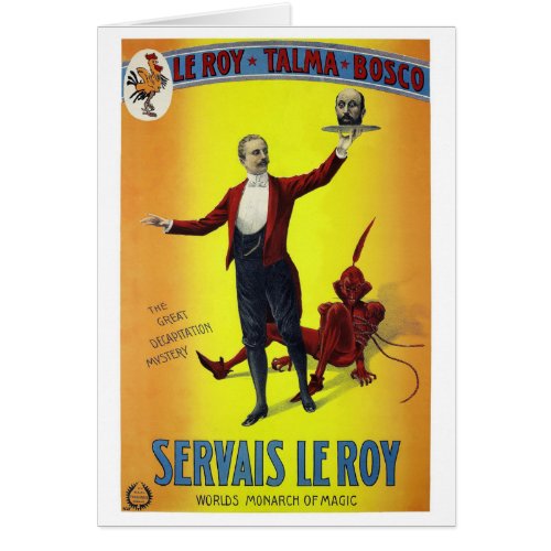 Servais Leroy Restored Vintage Magician Poster