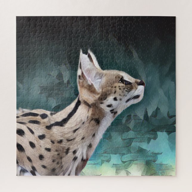 Serval Cat Jigsaw Puzzle (Vertical)