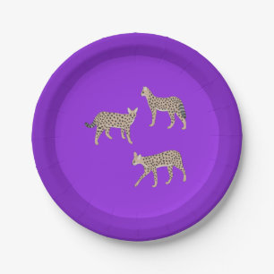 Serval Cats Paper Plates