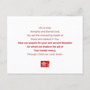 Servant Benedict Postcard