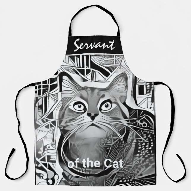 Servant for the Cat customize All-Over Print Apron (Front)
