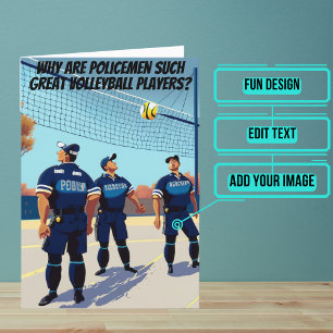 Serve and Protect Funny Police Birthday Card