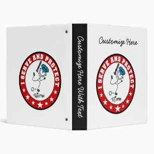 Serve and Protect Policeman 3 Ring Binder