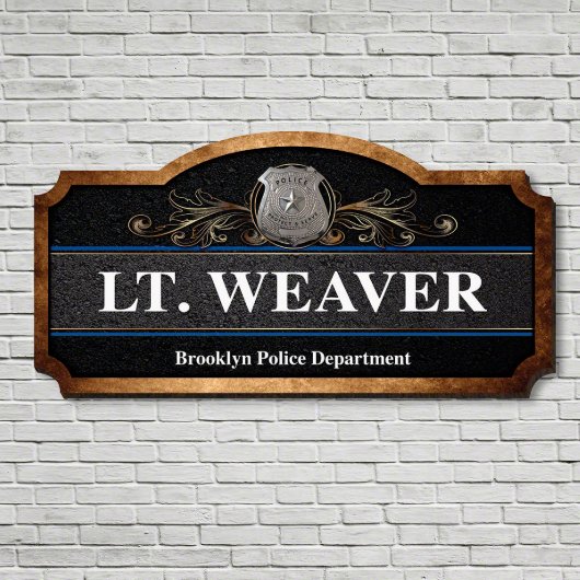 Serve & Honor Police Academy Wooden Wall Sign (Front)