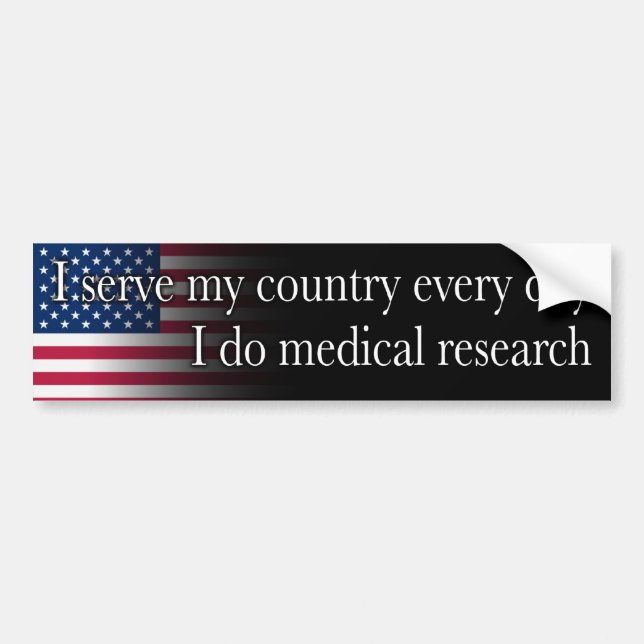 Serve - Medical Research Bumper Sticker (Front)
