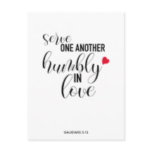 ‘Serve One Another’ Quote Postcard
