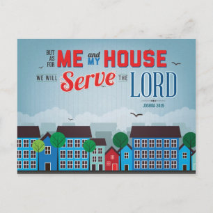 Serve the Lord Mousepad - Joshua 24:15 Bible Verse Postcard