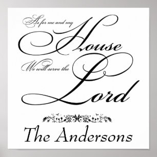 Serve the Lord personalized  Poster