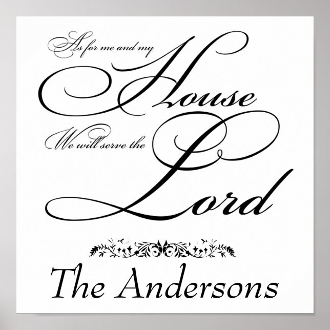 Serve the Lord personalized  Poster (Front)