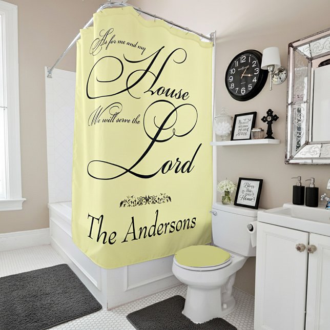 Serve the Lord personalized  Shower Curtain (Creator Uploaded)