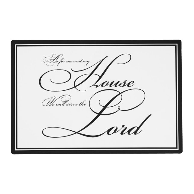 Serve the Lord Placemat (Front)
