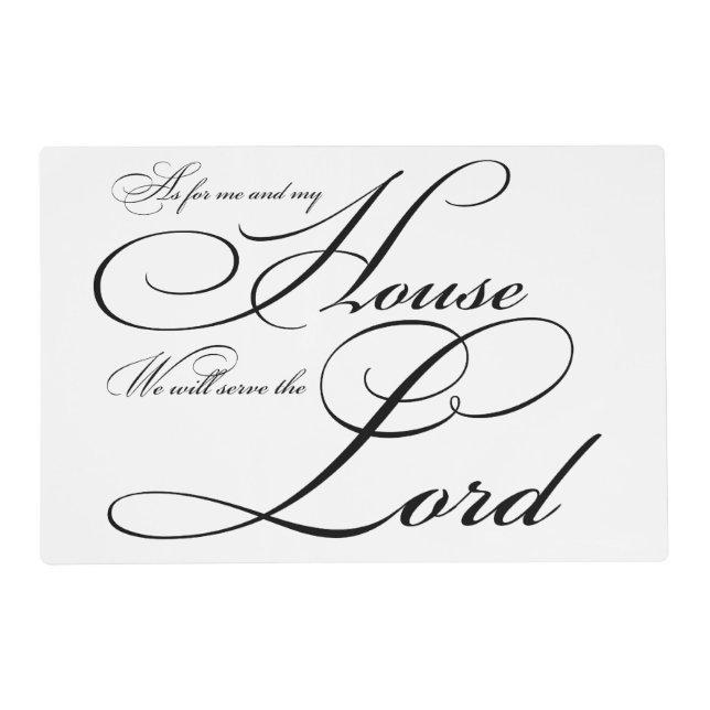 Serve the Lord Placemat (Front)