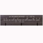 Serve the Lord Stylish Wall Mount Wooden Coat Rack (Front)