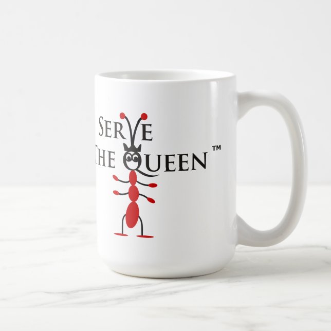 Serve The Queen Red and Black Ant Mug (Right)
